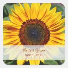 Sunflower Wedding Stickers