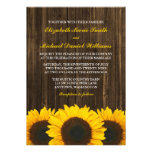 Sunflowers Barn Wood Wedding Invite