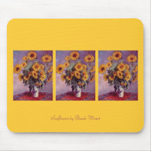 Sunflowers by Claude Monet Mouse Pads