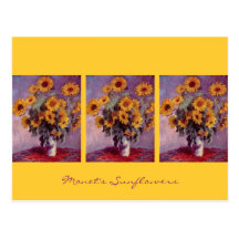 Sunflowers by Claude Monet Postcards