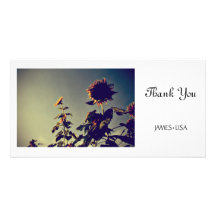 Sunflowers Custom Photo Card