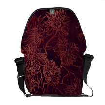 Sunflowers in Burgundy Messenger Bags