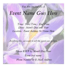 Sunny Crocus Garden Personalized Invitations