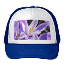 Sunny Crocus Garden Trucker Hats