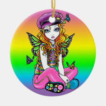 "Sunny" Cute Rainbow Butterfly Fairy Ornaments