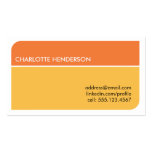 Sunny orange smart student employment resume card business card templates