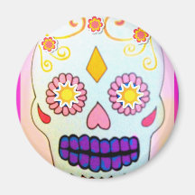 SUNNY SUGAR SKULL IN BRIGHTS MAGNETS