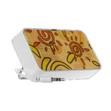 sunny swirl doodle portable speaker