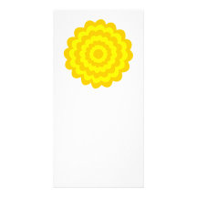 Sunny yellow flower. photo card template