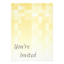 Sunny yellow pattern, squares design. personalized announcements