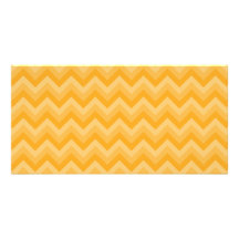 Sunny Yellow Zig Zag Pattern. Photo Card