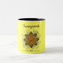 Sunnycomb - Black Two Tone Mug (yellow)