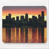 Sunrise Over City mousepads