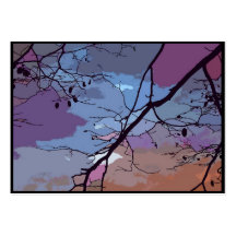 Sunset Abstract ATC Business Cards