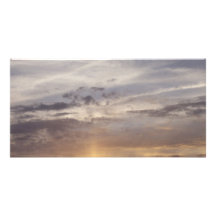 Sunset and Clouds Customized Photo Card
