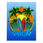 Sunset And Surfboards Post Cards