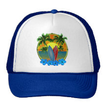 Sunset And Surfboards Trucker Hat