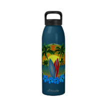 Sunset And Surfboards Reusable Water Bottles