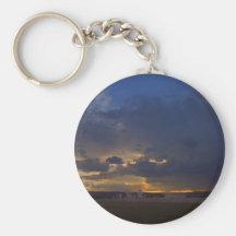 Sunset At Biscuit Basin Keychains