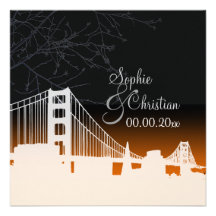 Sunset at Golden gate/invitations/DIY background