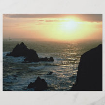 Sunset at Land's End at the Cornish Riviera Custom Flyer