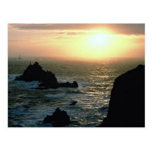 Sunset at Land's End at the Cornish Riviera Post Card