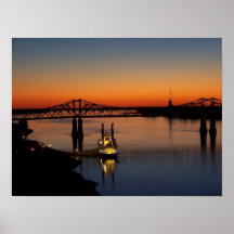 Sunset at Natchez Print