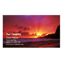 Sunset at the island business card