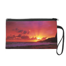 Sunset at the island wristlet