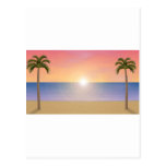 Sunset Beach Scene: Postcards