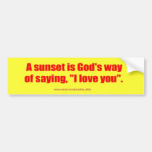 Sunset Bumper Stickers
