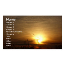 sunset business card