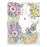 Sunset Garden Rabbit postcard
