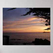 Sunset in Mendocino County Poster