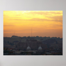 Sunset in Rome Posters