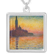 Sunset in Venice, Claude Monet Necklaces