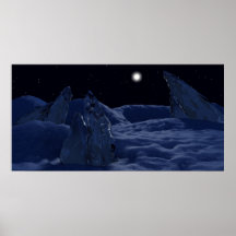 Sunset on Pluto Posters