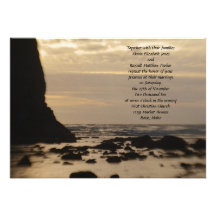 Sunset on the Beach Wedding Invite