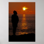 Sunset on the Cornish Coast Poster