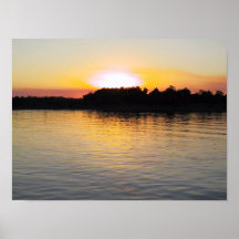 Sunset on the Mississippi River Posters