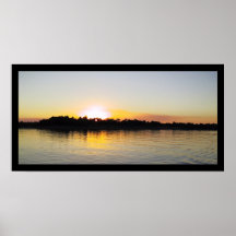 Sunset on the Mississippi River Print