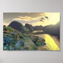 Sunset on the River Posters