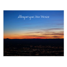 Sunset Over Albuquerque Postcard