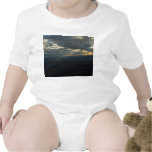 Sunset over mountain baby bodysuits