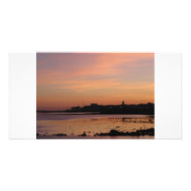 Sunset over Salthill Custom Photo Card