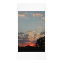Sunset over Texas Personalized Photo Card
