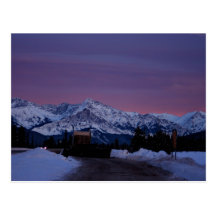 Sunset over the Rockies Post Card