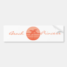 Sunset Palm Tree Bumper Stickers
