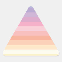 Sunset Pastel Stripes Triangle Stickers