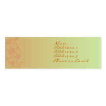 Sunset Posies Business Card